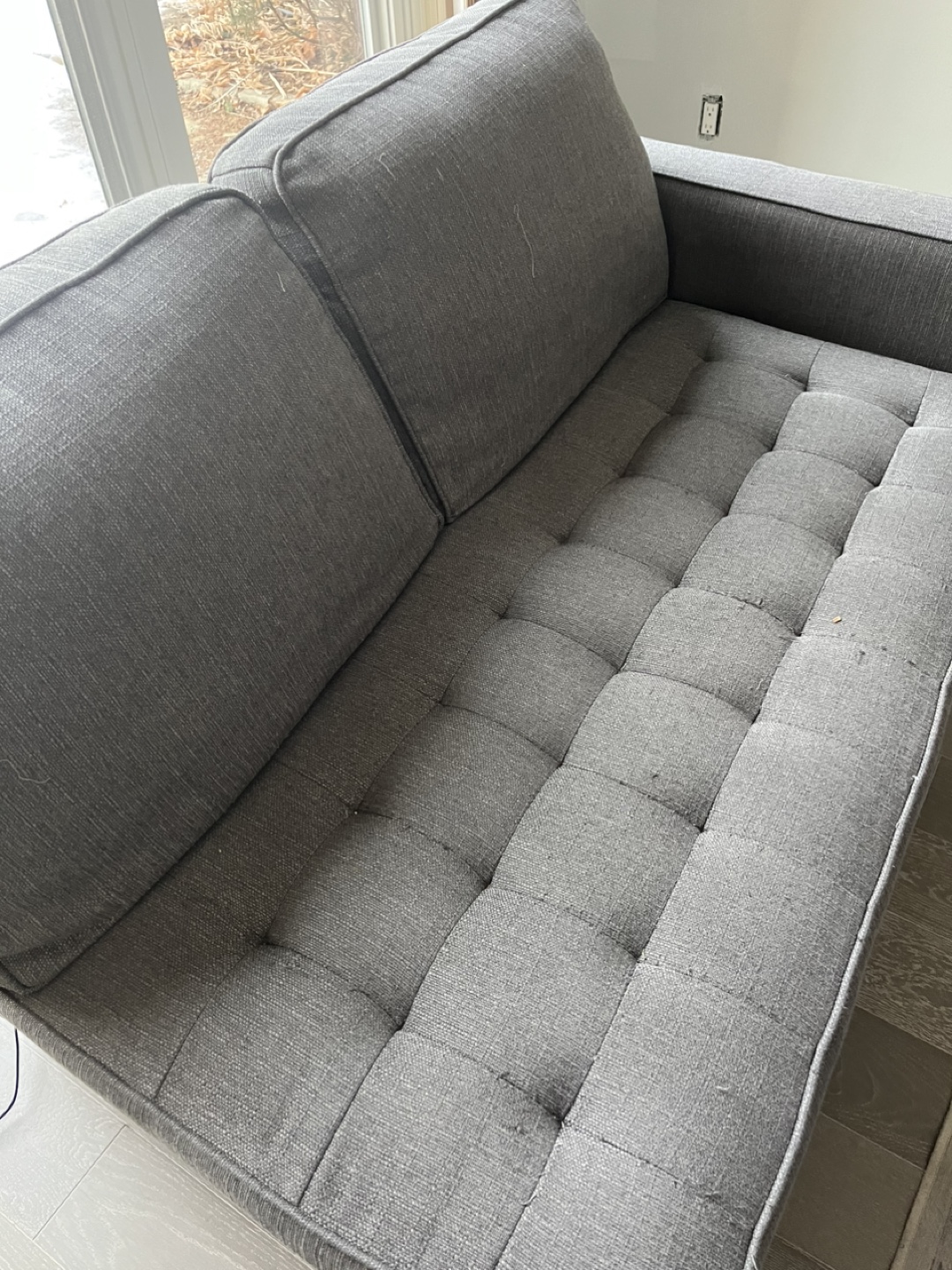 Grey Button Tufted sectional - photo 4
