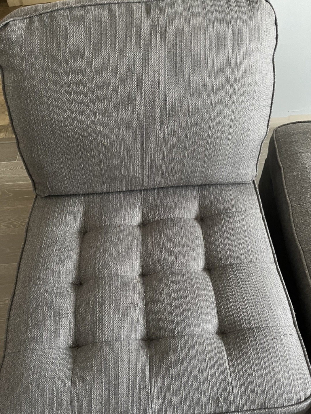 Grey Button Tufted sectional - photo 3