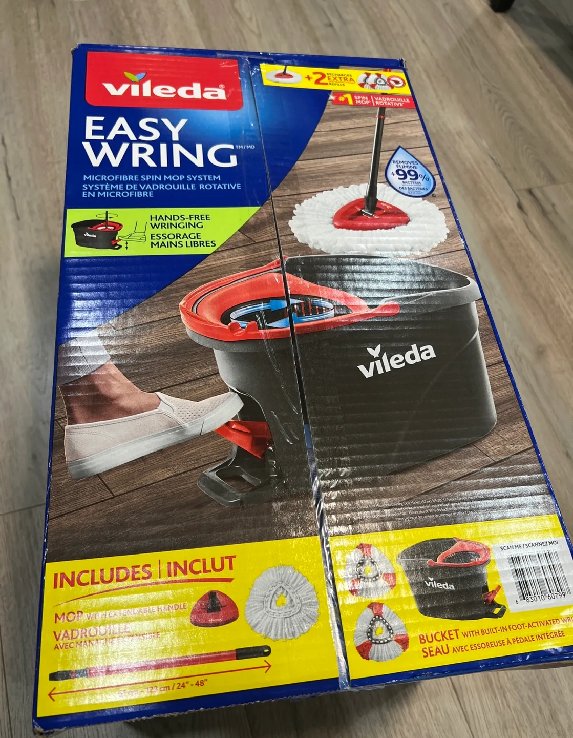 Vileda Easy Wring Microfibre Spin Mop & Bucket System image indicator(2)