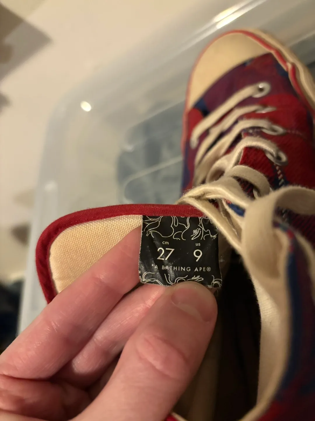 Bape Apesta Plaid Wool Sneakers image indicator(7)