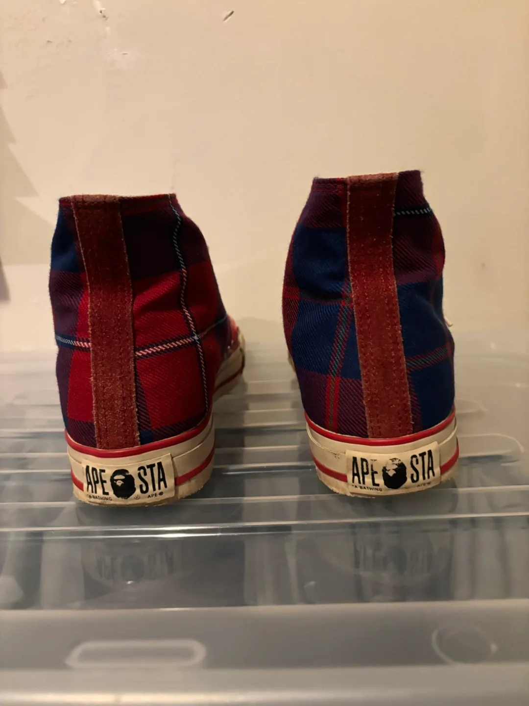 Bape Apesta Plaid Wool Sneakers image indicator(6)