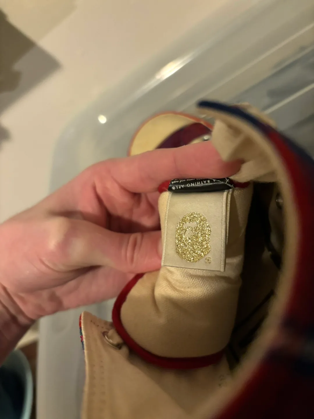 Bape Apesta Plaid Wool Sneakers image indicator(9)