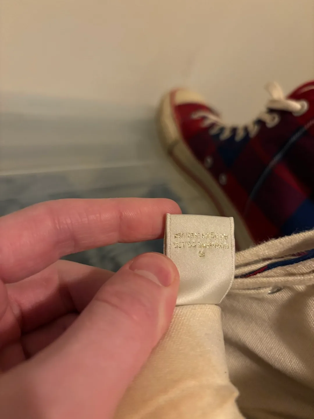 Bape Apesta Plaid Wool Sneakers image indicator(10)