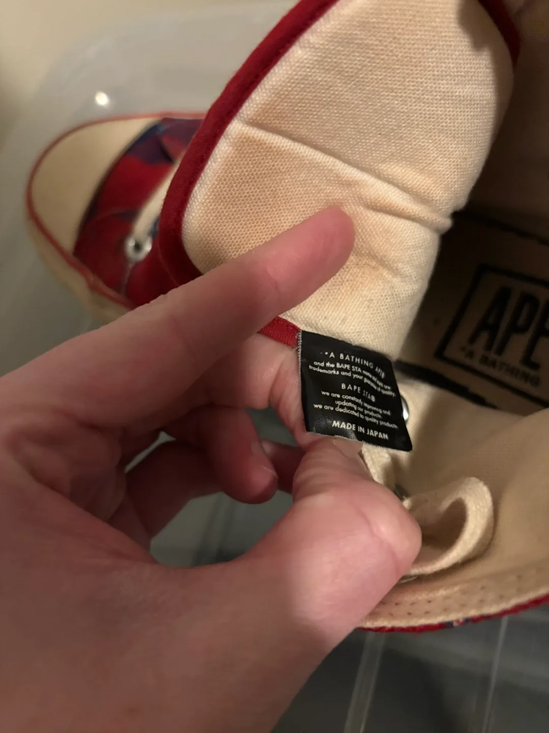 Bape Apesta Plaid Wool Sneakers image indicator(8)