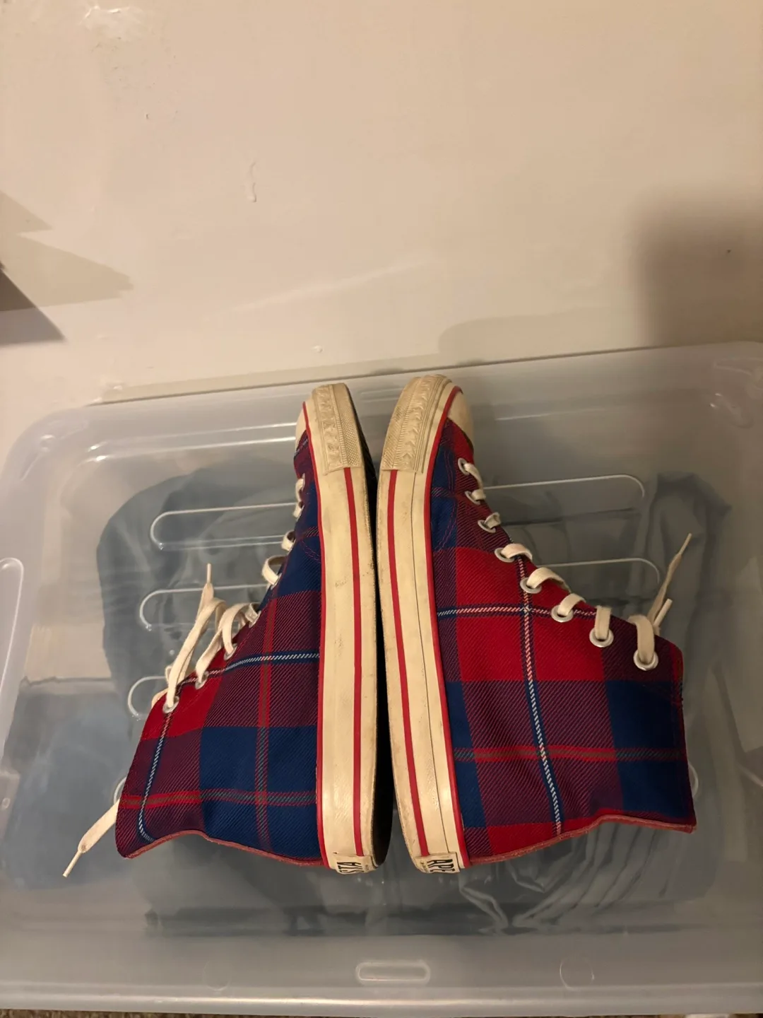Bape Apesta Plaid Wool Sneakers image indicator(2)
