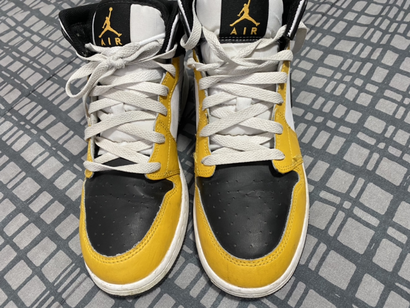 Air Jordan Yellow/Black Sneakers size 7Y
