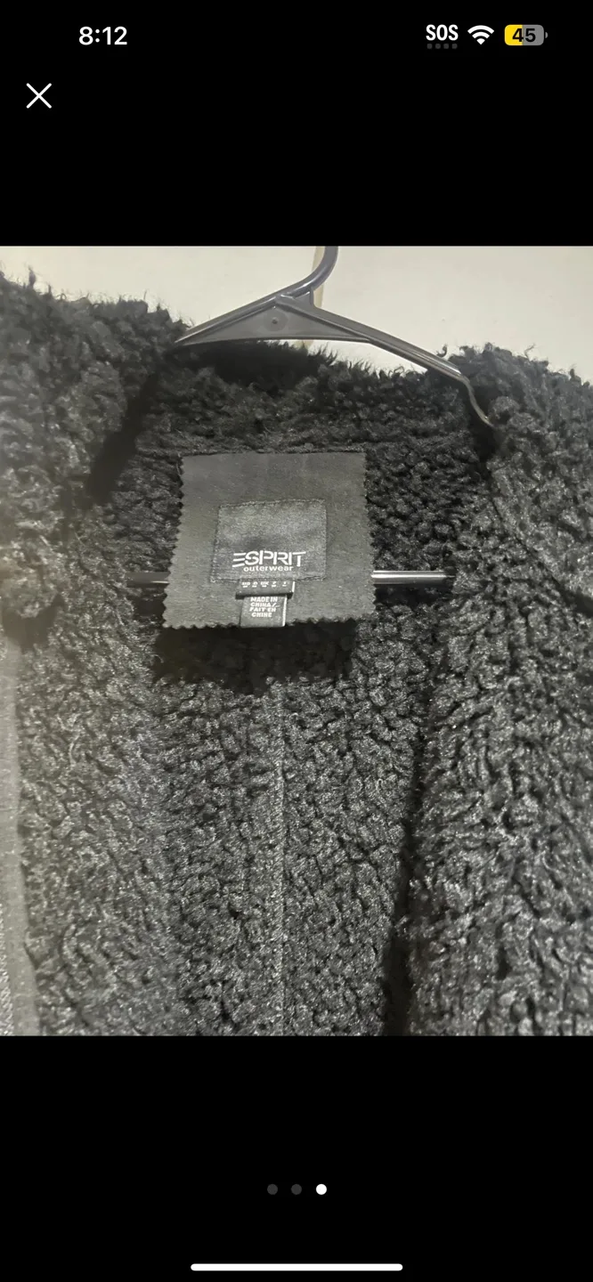 Esprit Black Sherpa Lined Jacket 🏈 image indicator(3)