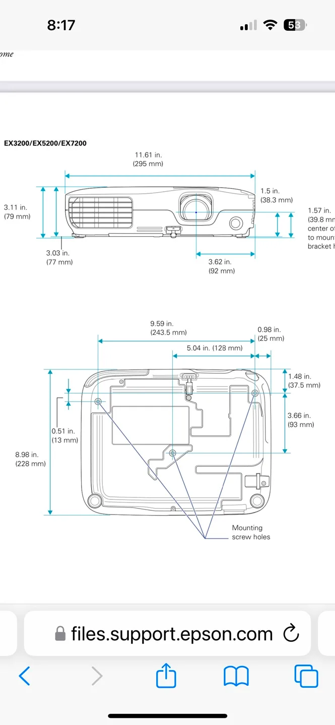 Epson EX3200 Projector image indicator(8)