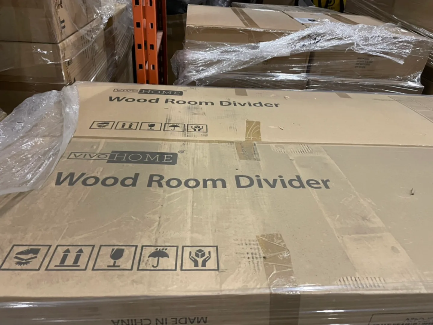 5.6 Ft Tall 4 Panel Decorative Folding Wood Room Divider image indicator(9)