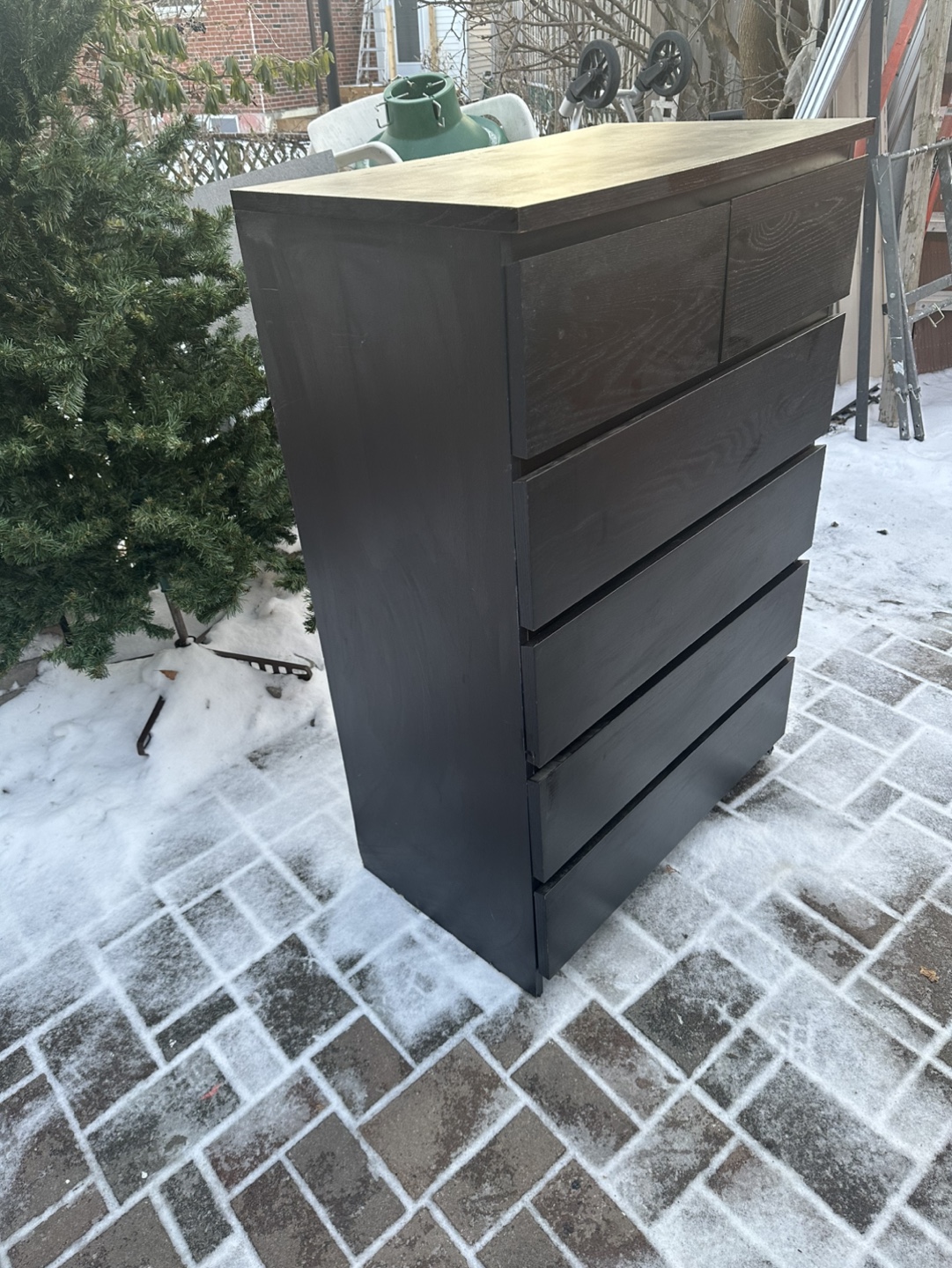 IKEA MALM 5-drawer Chest - Black-Brown - photo 3