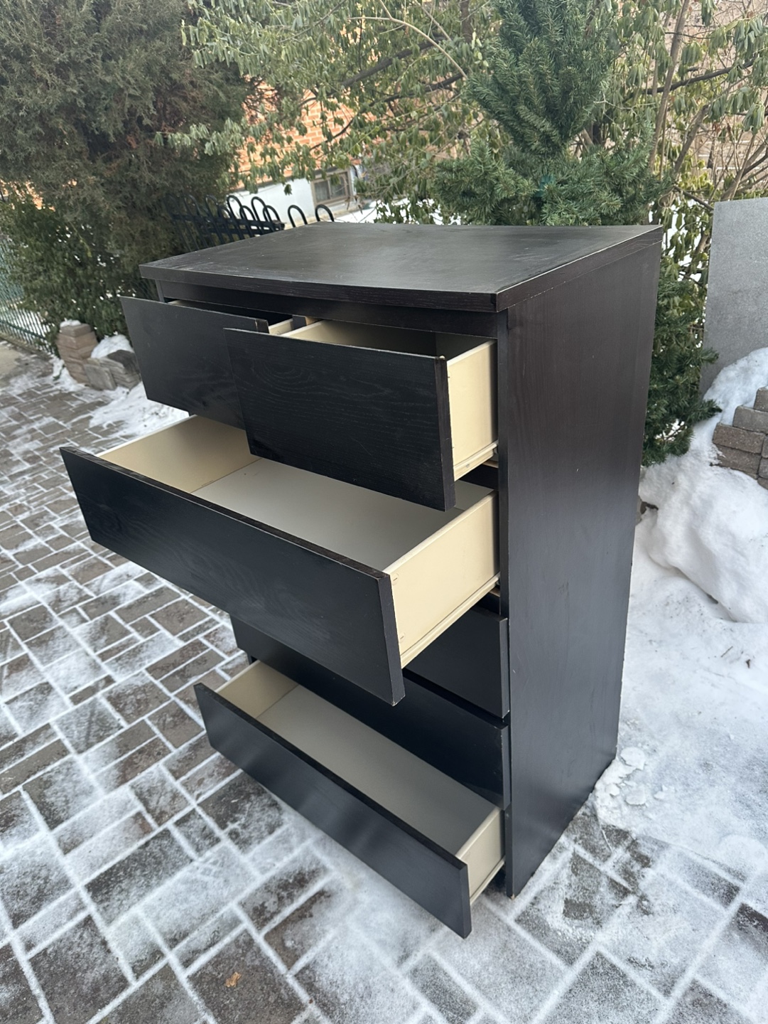 IKEA MALM 5-drawer Chest - Black-Brown - photo 2