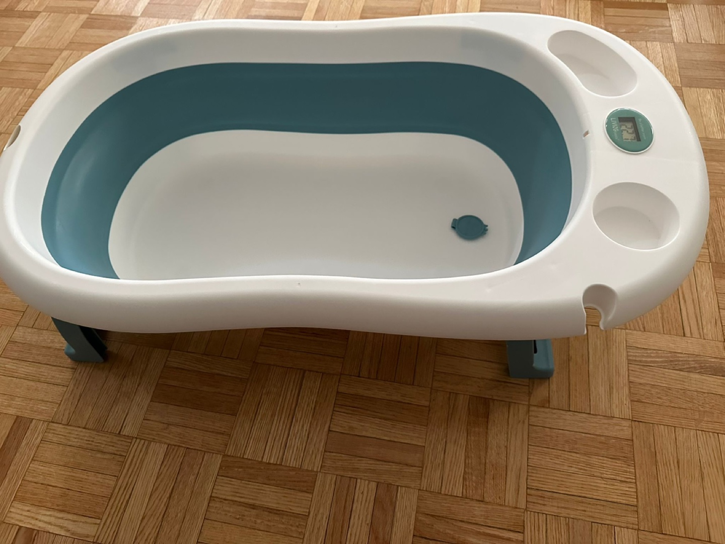 Baby Bath Tub with Stand and Thermometer - photo 2