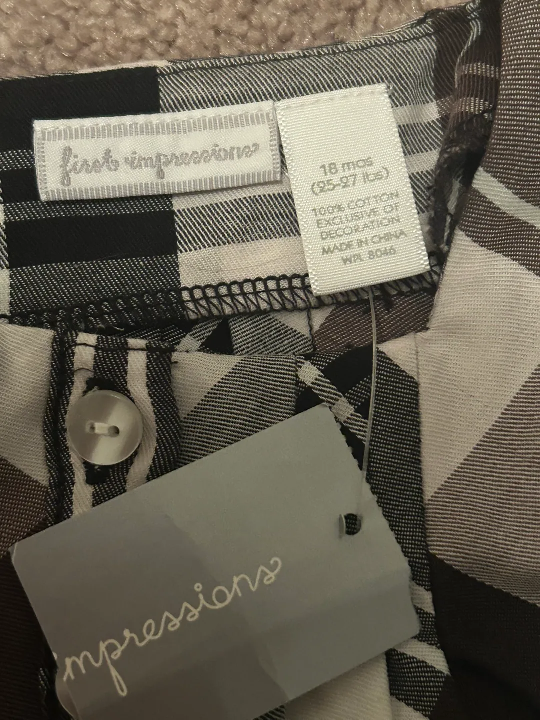 🏈 Baby Girl's Plaid Top and Leggings Outfit image indicator(3)