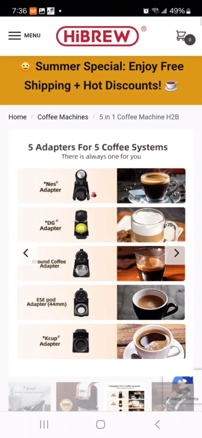 HIBREW 5 in 1 Cold/Hot Coffee Machine - New in Box image indicator(5)