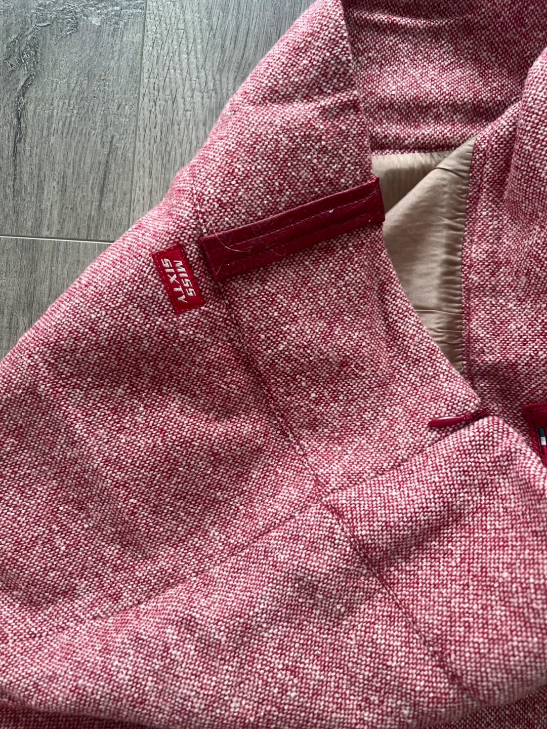 Miss Sixty Red Tweed Pencil Skirt -Small image indicator(4)