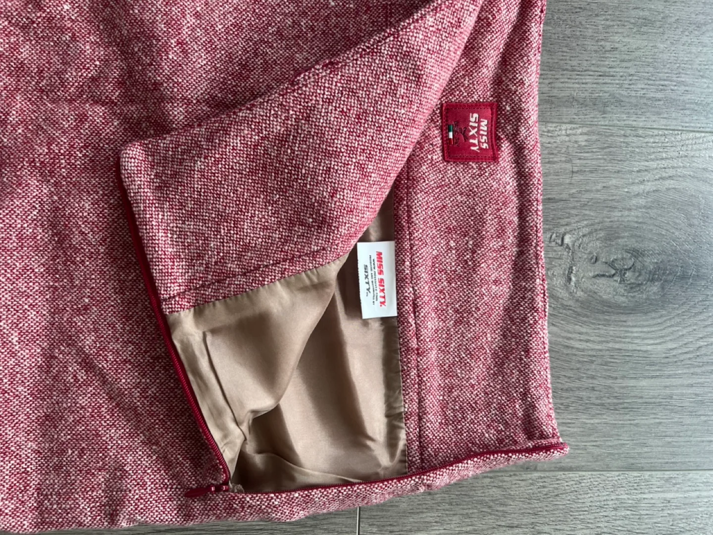 Miss Sixty Red Tweed Pencil Skirt -Small image indicator(7)