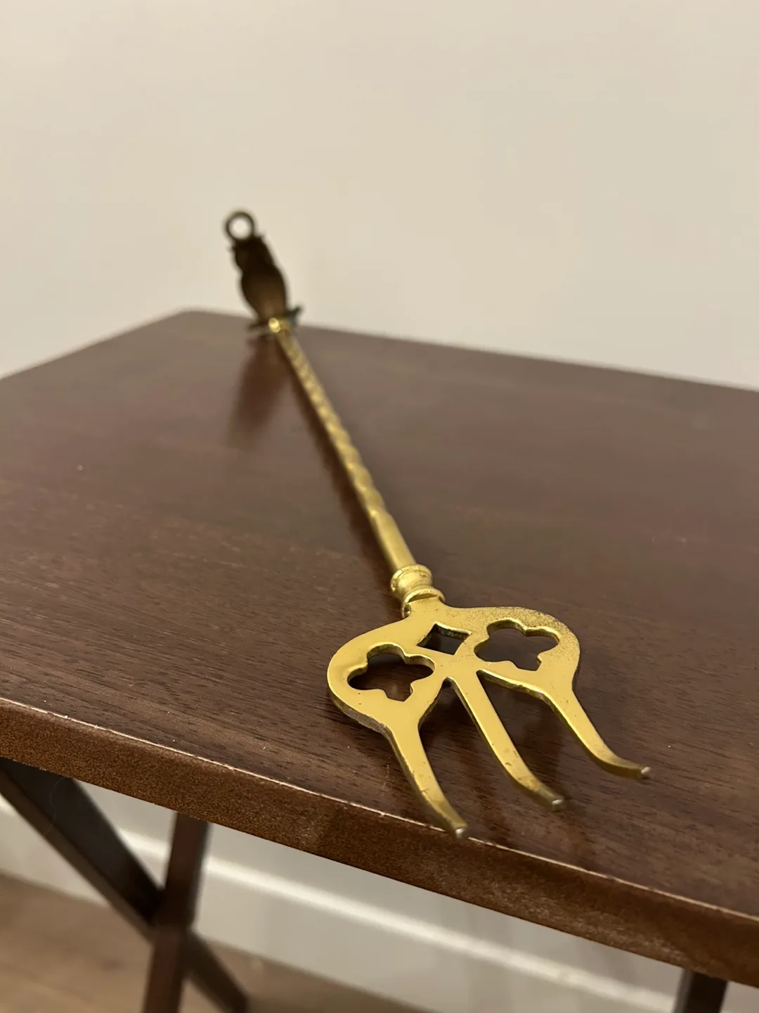 Vintage Fireplace Toasting Fork Brass Owl 15,5”🏈 image indicator(5)