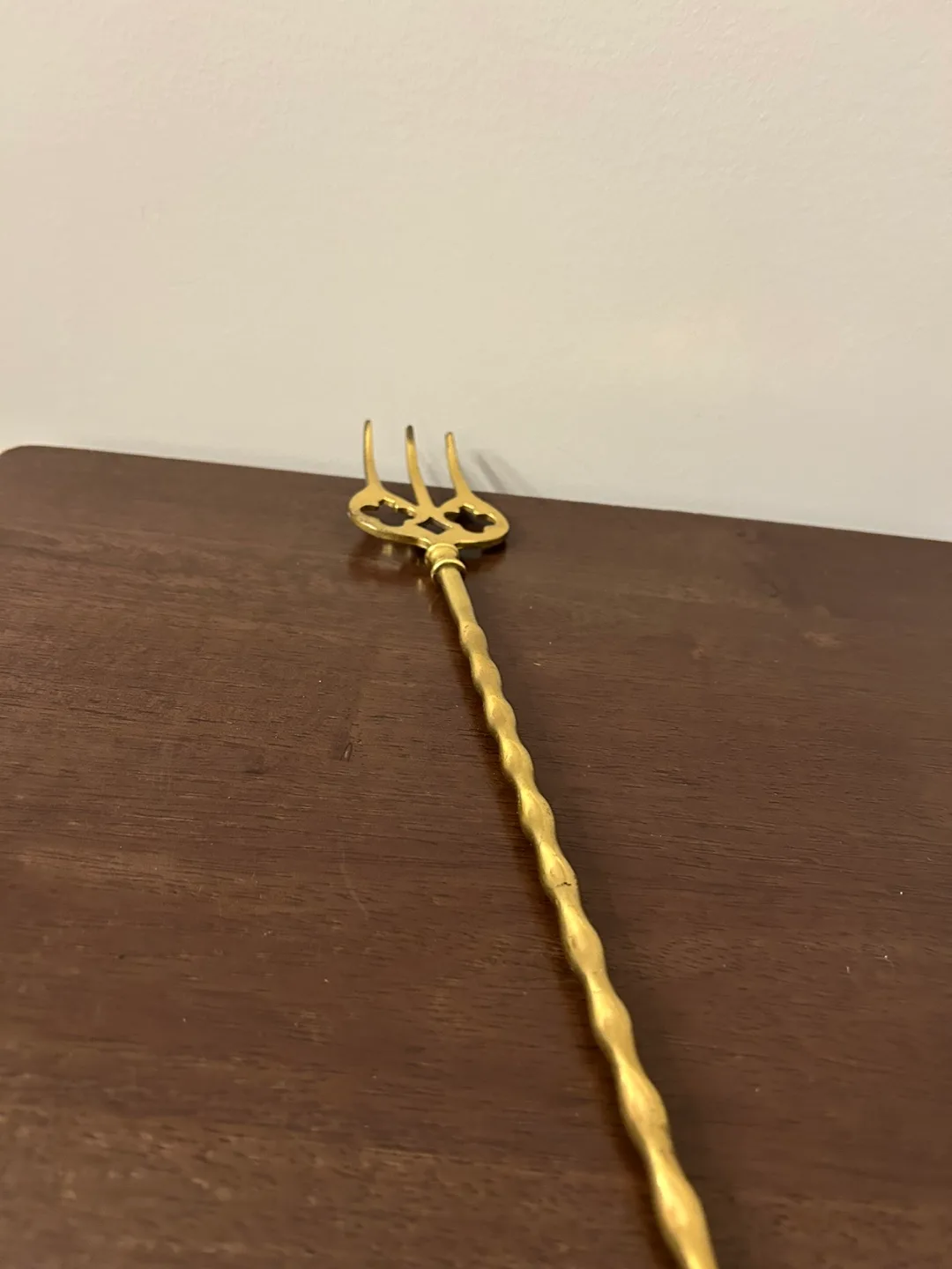 Vintage Fireplace Toasting Fork Brass Owl 15,5”🏈 image indicator(3)