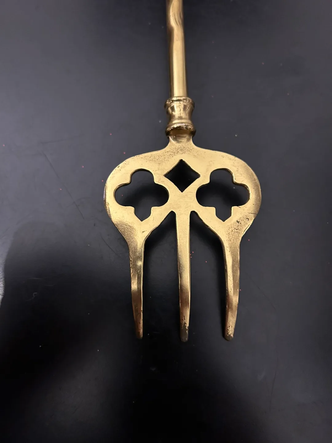 Vintage Fireplace Toasting Fork Brass Owl 15,5”🏈 image indicator(9)