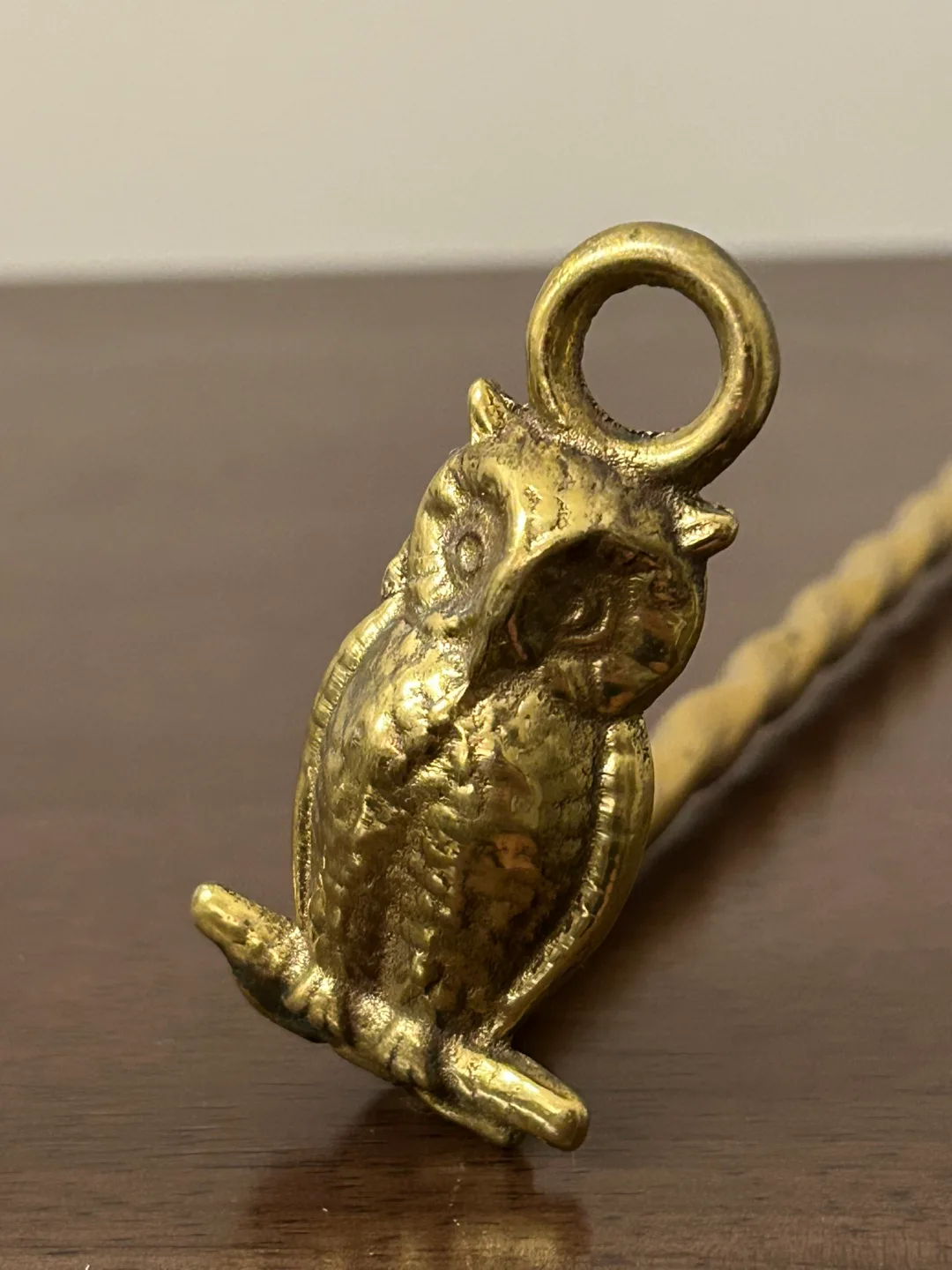 Vintage Fireplace Toasting Fork Brass Owl 15,5”🏈 image indicator(7)