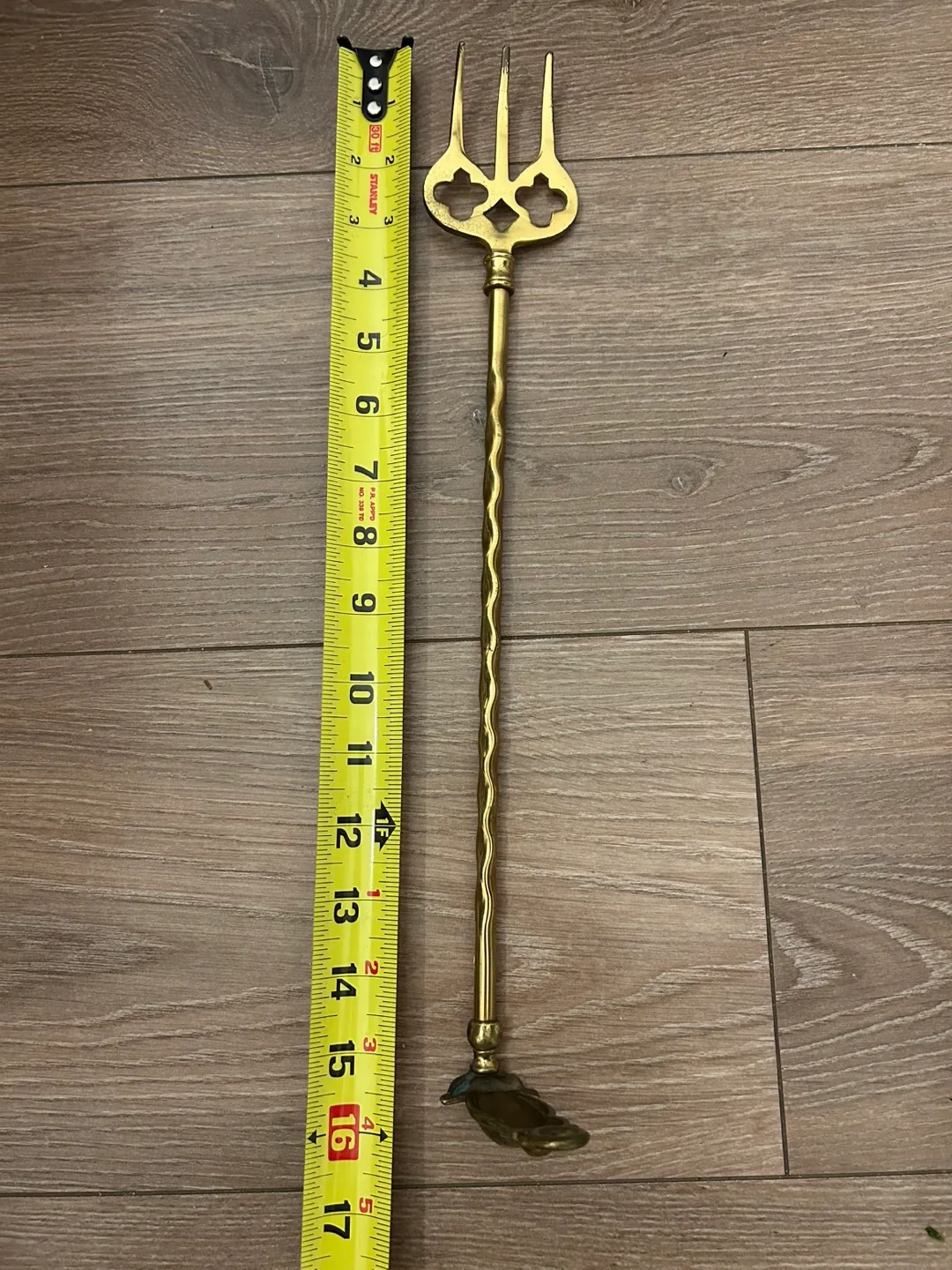 Vintage Fireplace Toasting Fork Brass Owl 15,5”🏈 image indicator(8)