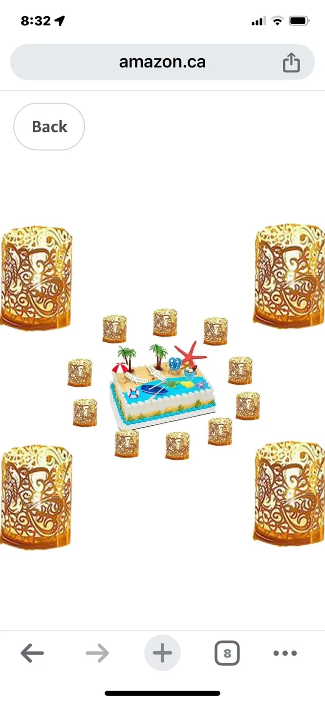 (20)Gold Candle Sleeves, 1.7 inch diameter, Elegant Design 🏈🏈🏈 image indicator(4)