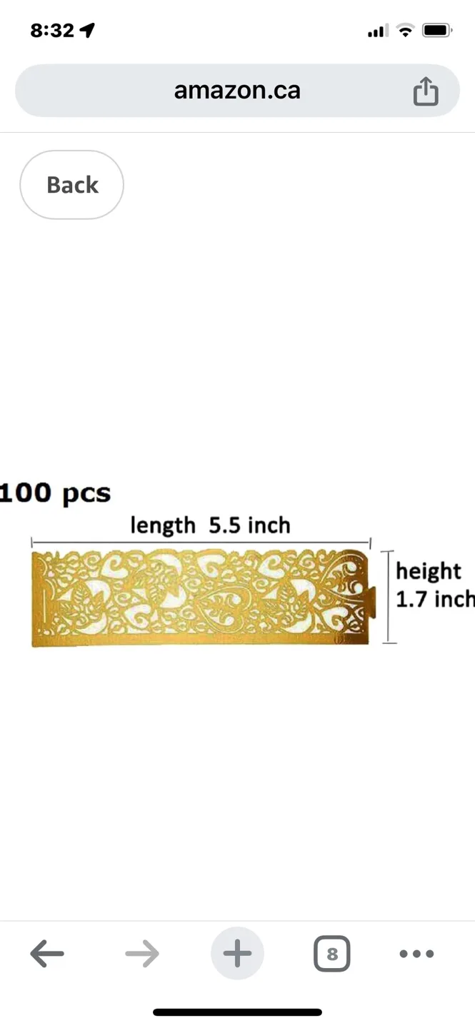 (20)Gold Candle Sleeves, 1.7 inch diameter, Elegant Design 🏈🏈🏈 image indicator(3)
