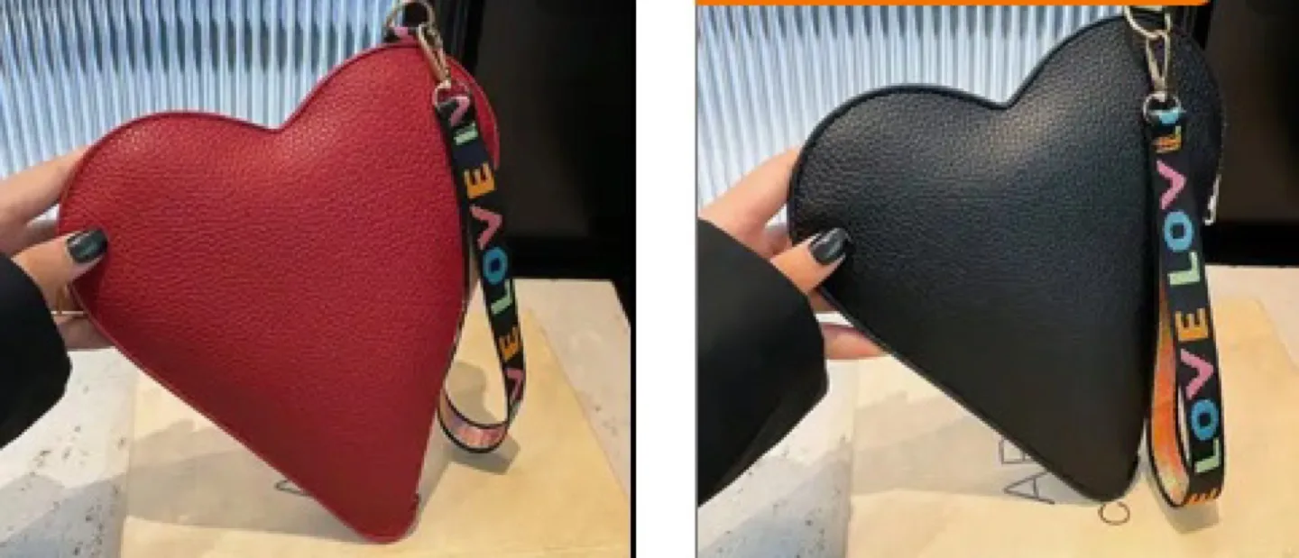 NEW ❤️ Heart-shaped crossbody bag / purse image indicator(3)