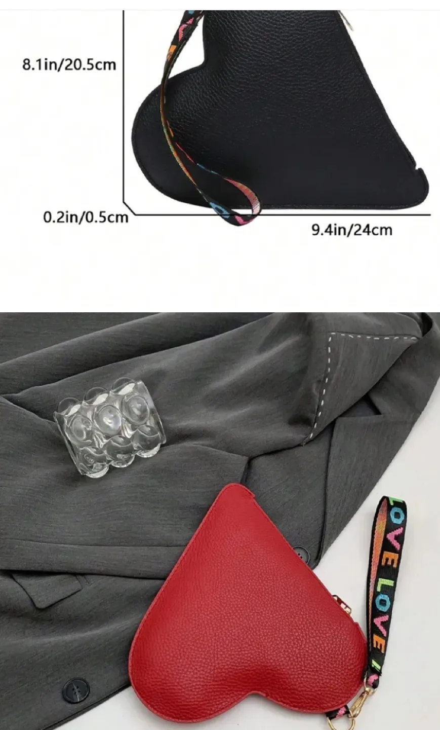 NEW ❤️ Heart-shaped crossbody bag / purse image indicator(4)