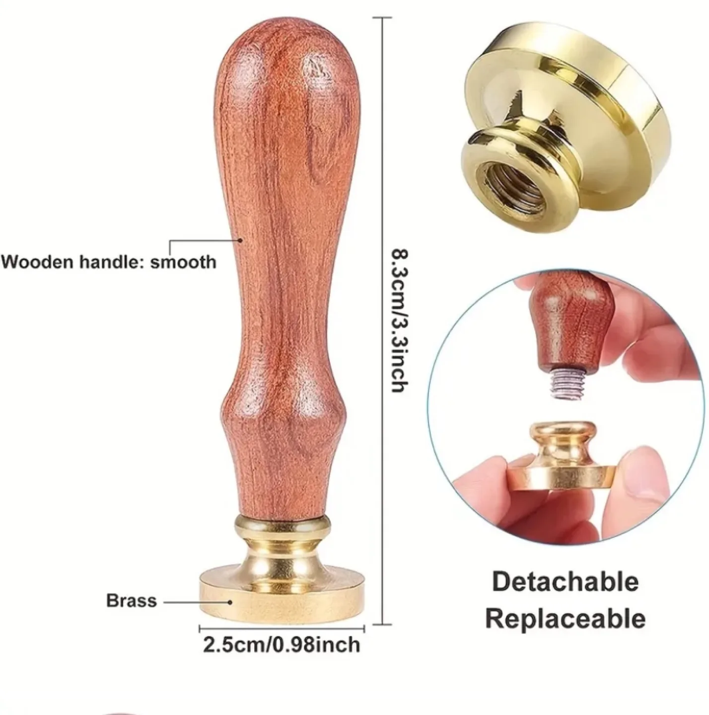 Wax Seal Stamp with Wooden Handle - Happy Birthday Design image indicator(2)