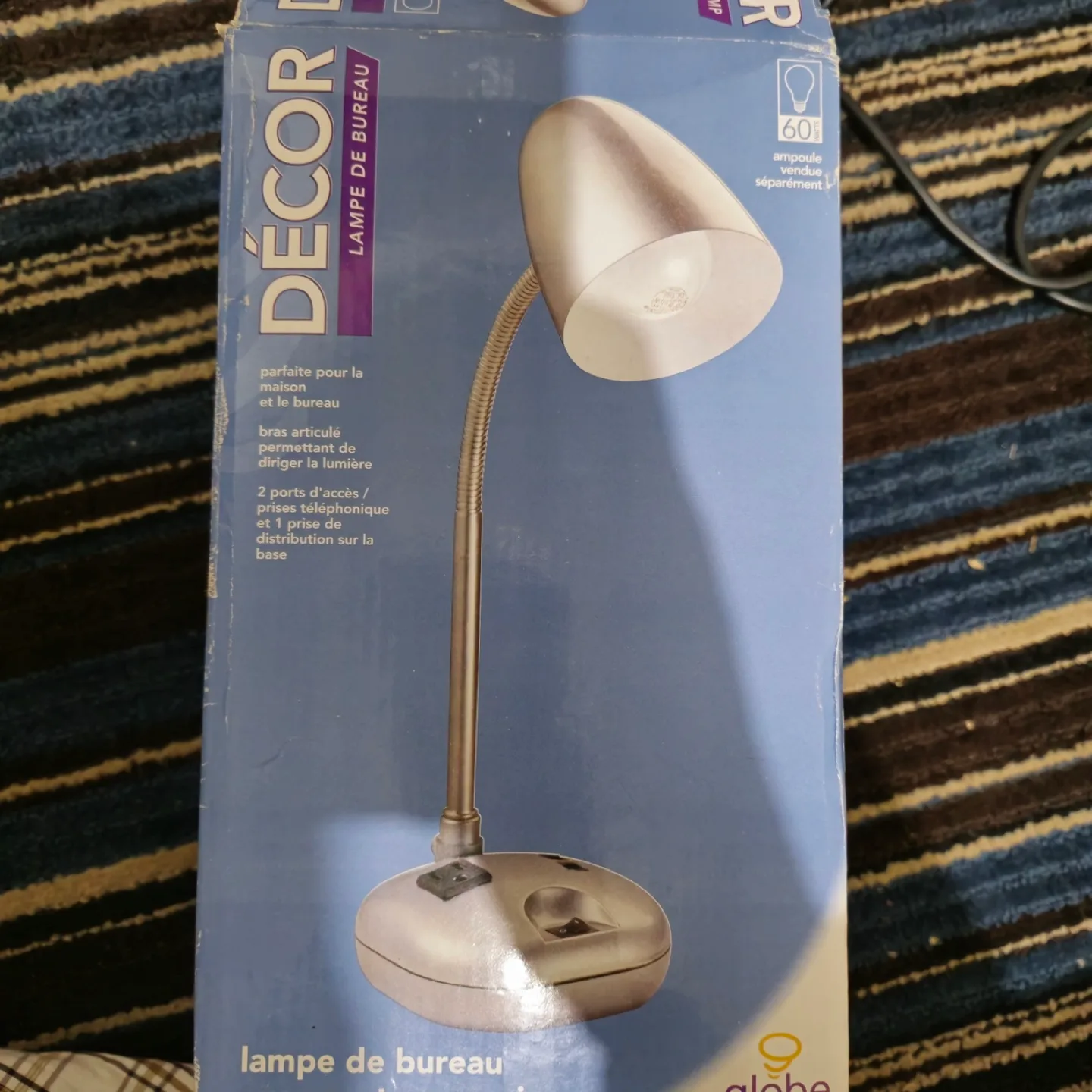 Globe Electric Décor Desk Lamp with Power Outlets thumbnail