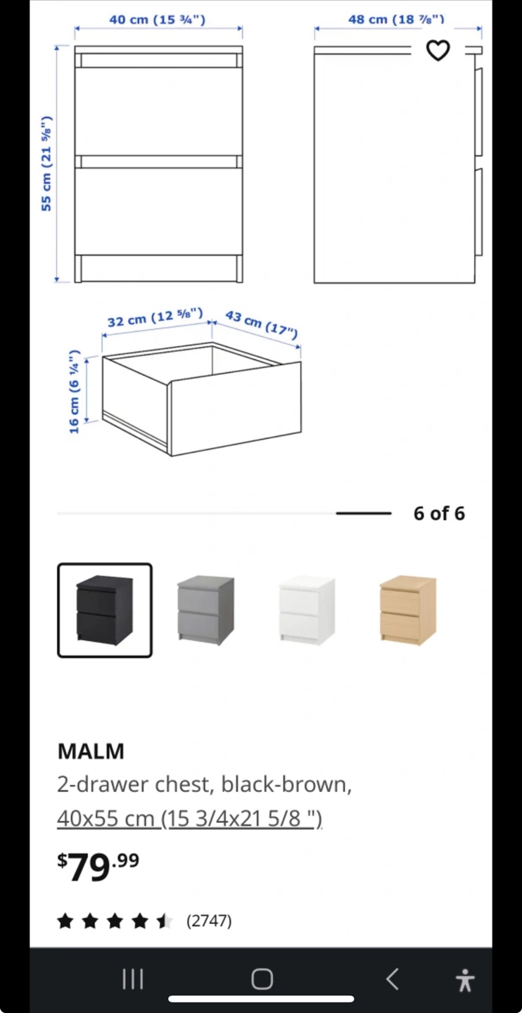 IKEA MALM Drawer Black - photo 5