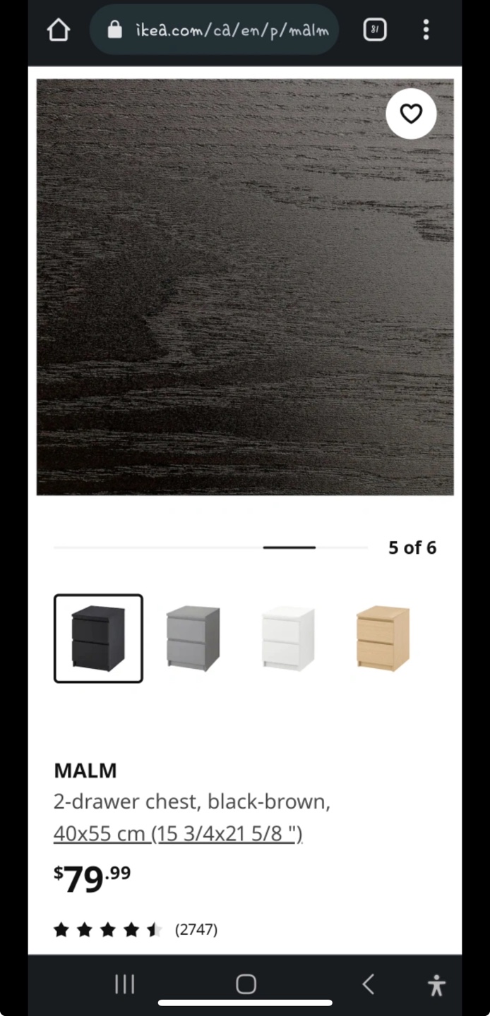 IKEA MALM Drawer Black - photo 4