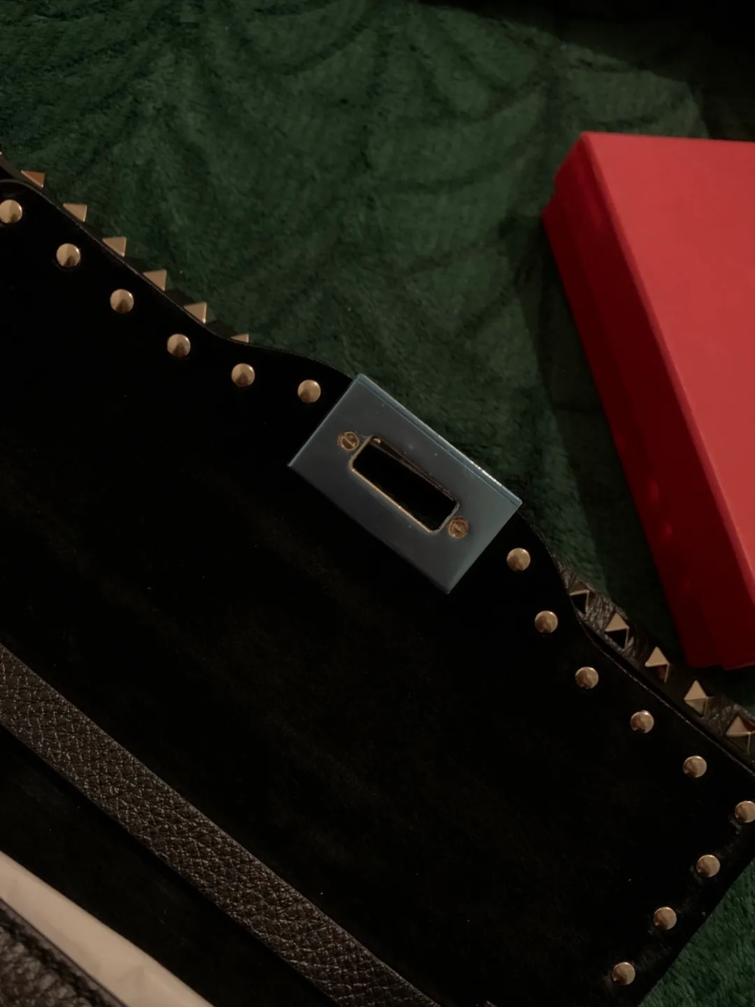 Valentino Garavani Rockstud Leather Wallet on Chain image indicator(6)