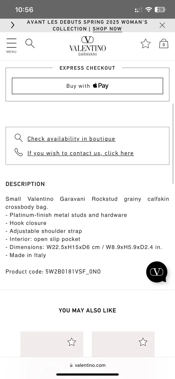 Valentino Garavani Rockstud Leather Wallet on Chain image indicator(7)