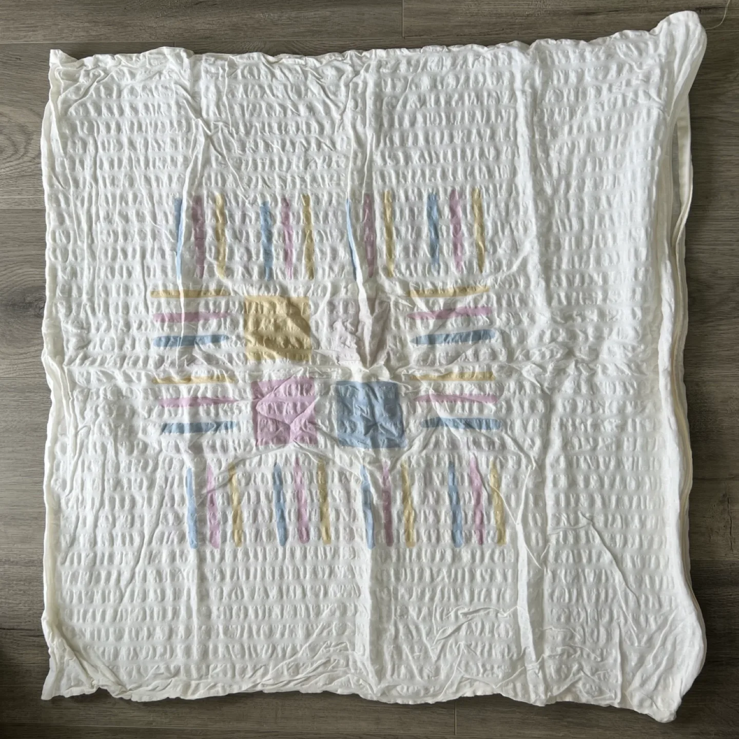 White Pastel Waffle Euro Square Pillowcase image indicator(5)