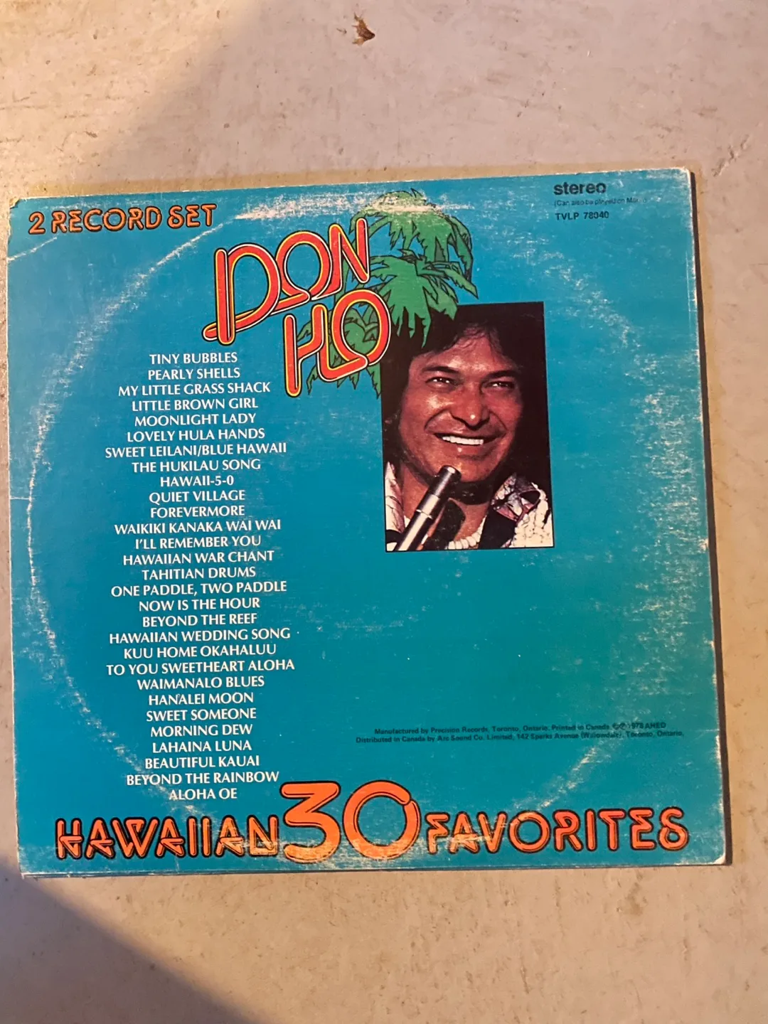 Don Ho - 30 Hawaiian Favorites - 2 LP Record Set image indicator(2)