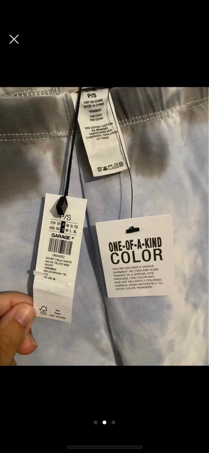 Tie-Dye biker shorts size small image indicator(2)