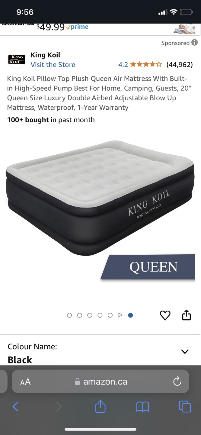 King Koil Queen Air Mattress -  Like New! - photo 3