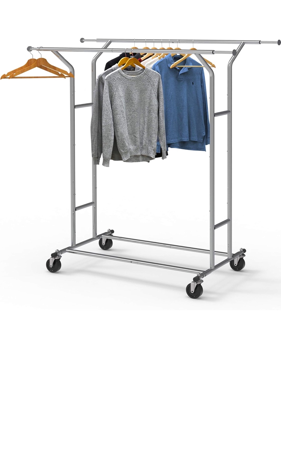 Double Garment Rack on Wheels - photo 2