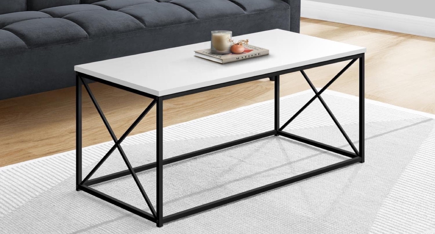 Modern White and Black Coffee Table