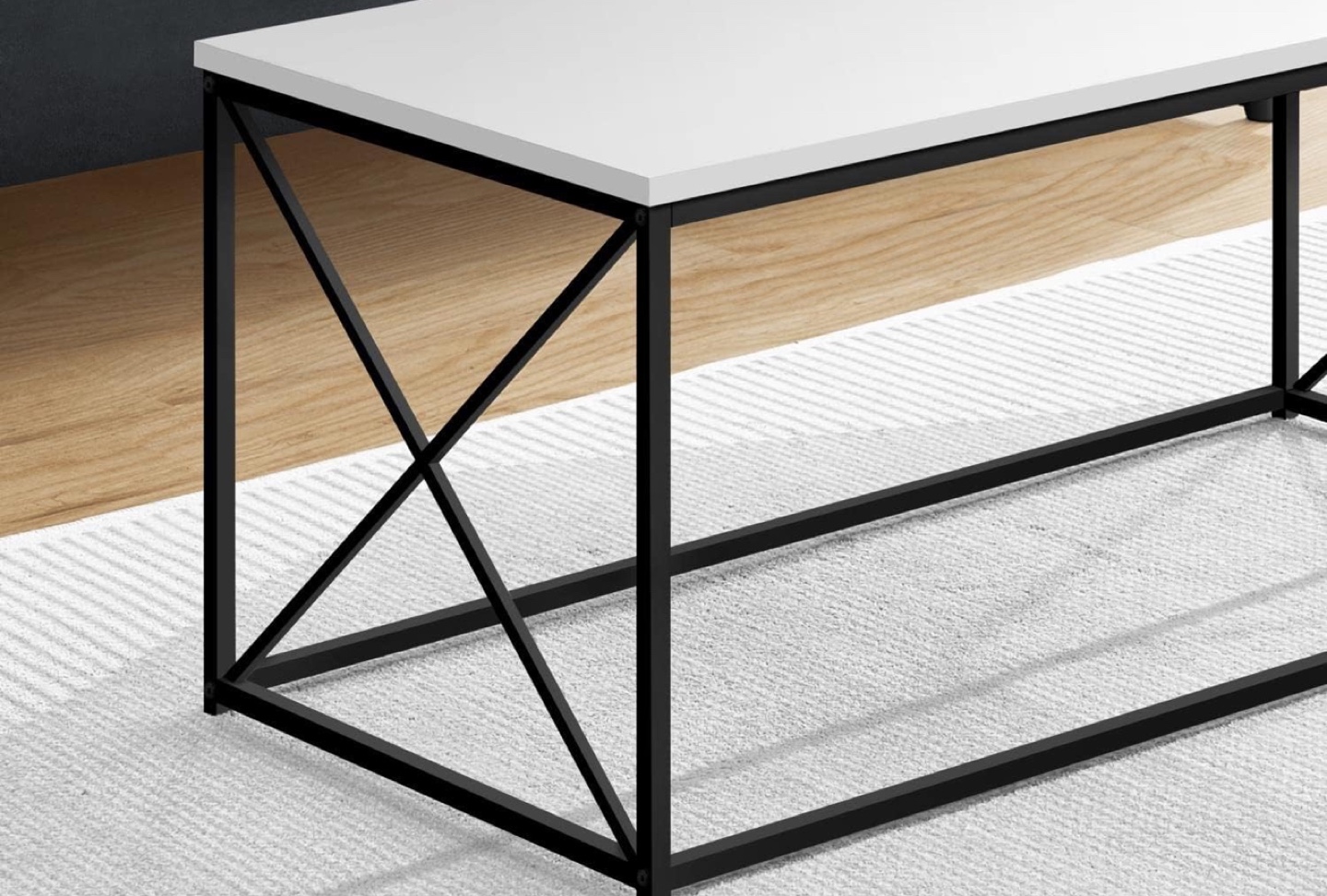 Modern White and Black Coffee Table - photo 3