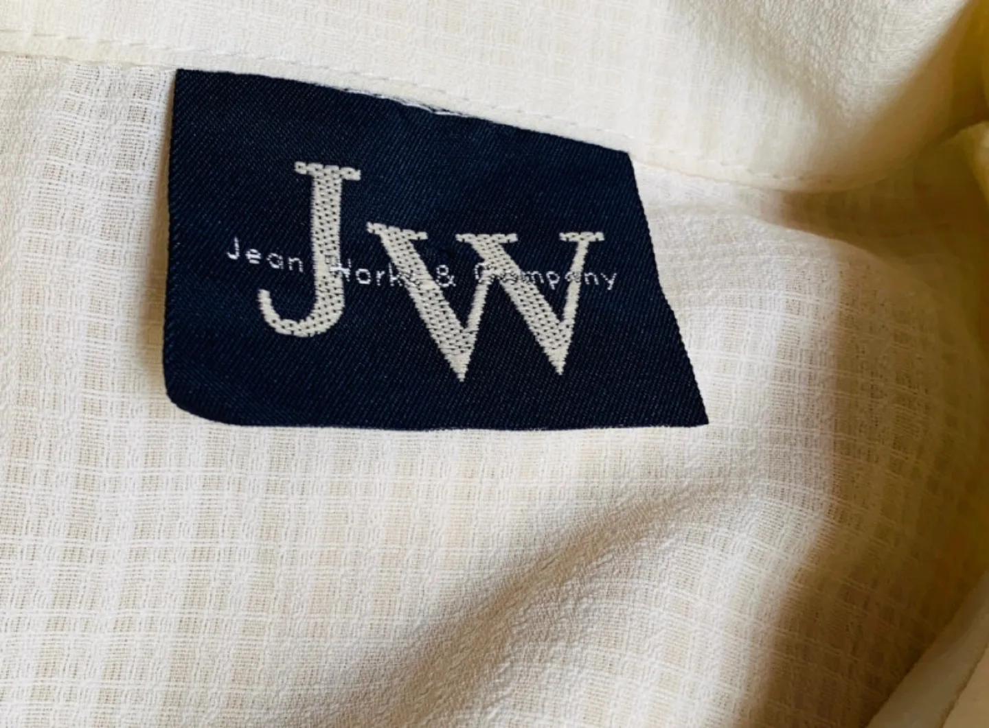 Jean Work & Company Cream Blouse Size L image indicator(2)