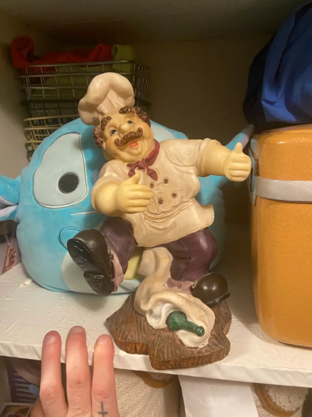 Chef Wine Bottle Holder Figurine image indicator(3)