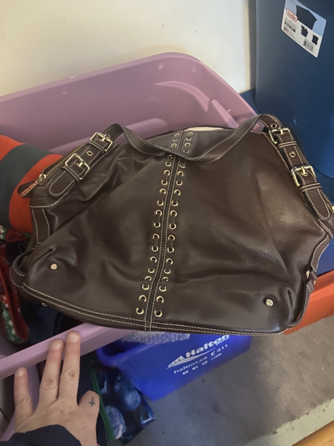 Paul Frank Brown Leather Shoulder Bag