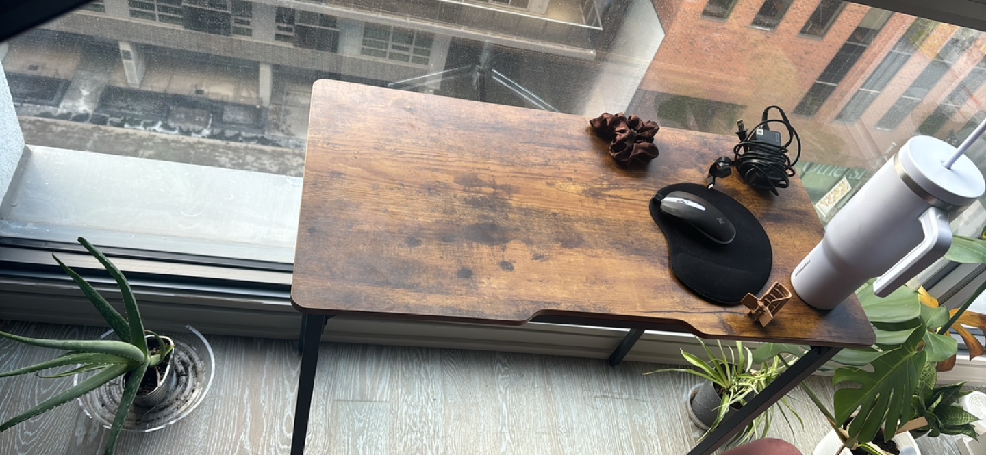 CubiCubi 32 inch Computer Desk - Rustic Brown
