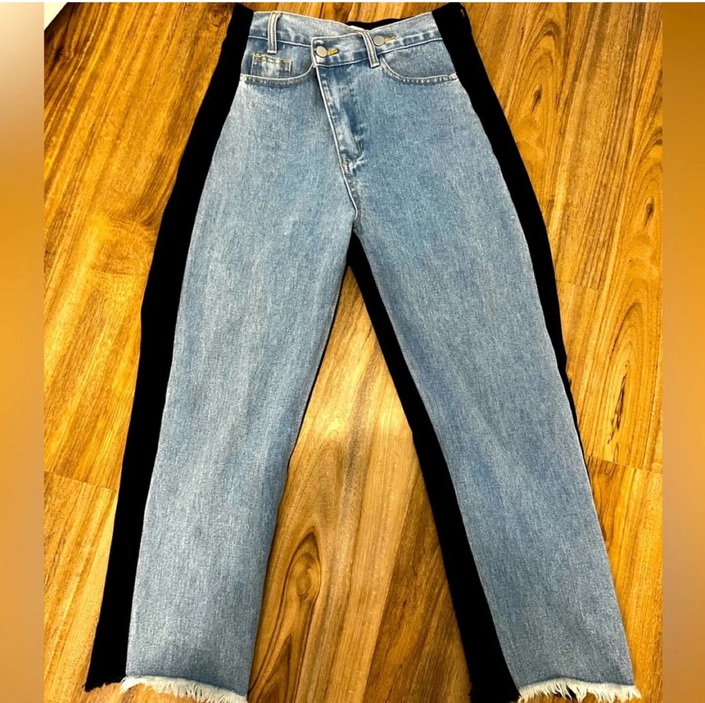 OAK + FORT Denim Cross Over Front 2 Tone Jeans image indicator(2)