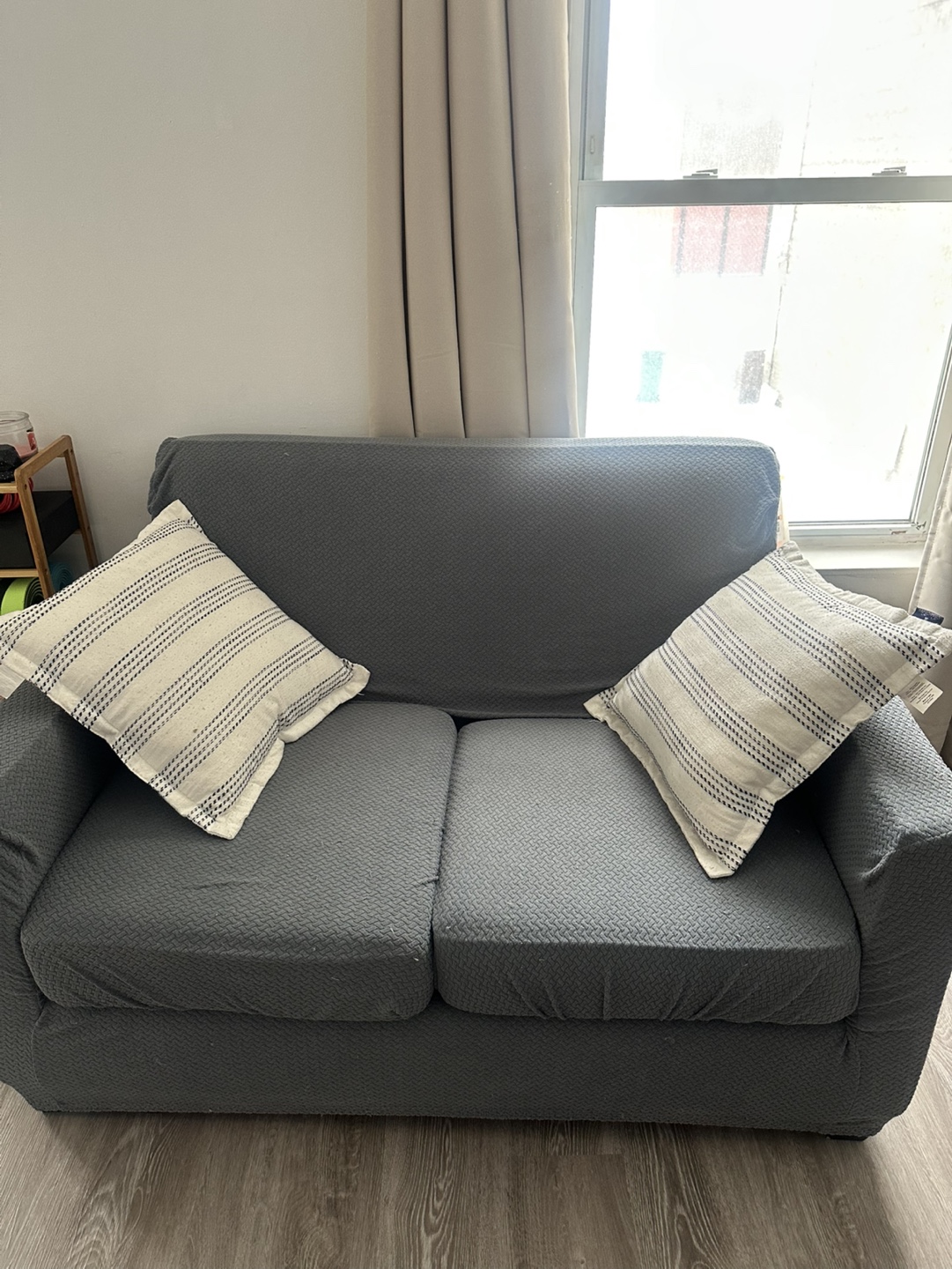 Dark Grey Two-Seater Sofa