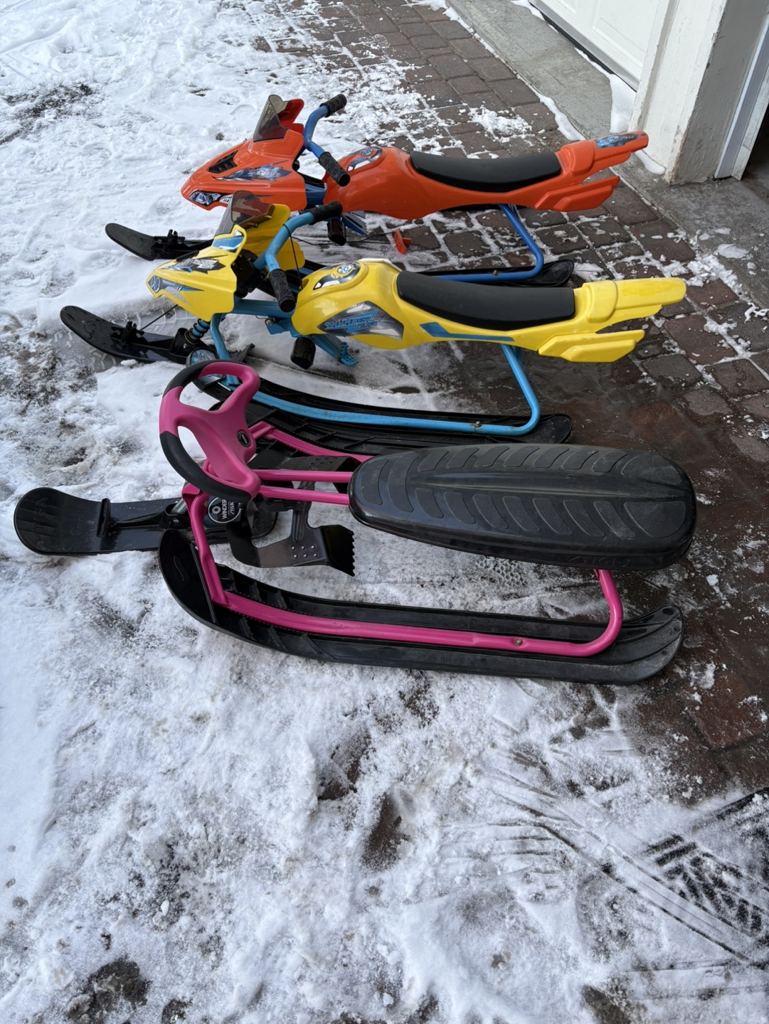 Three Kids' Snow Sleds