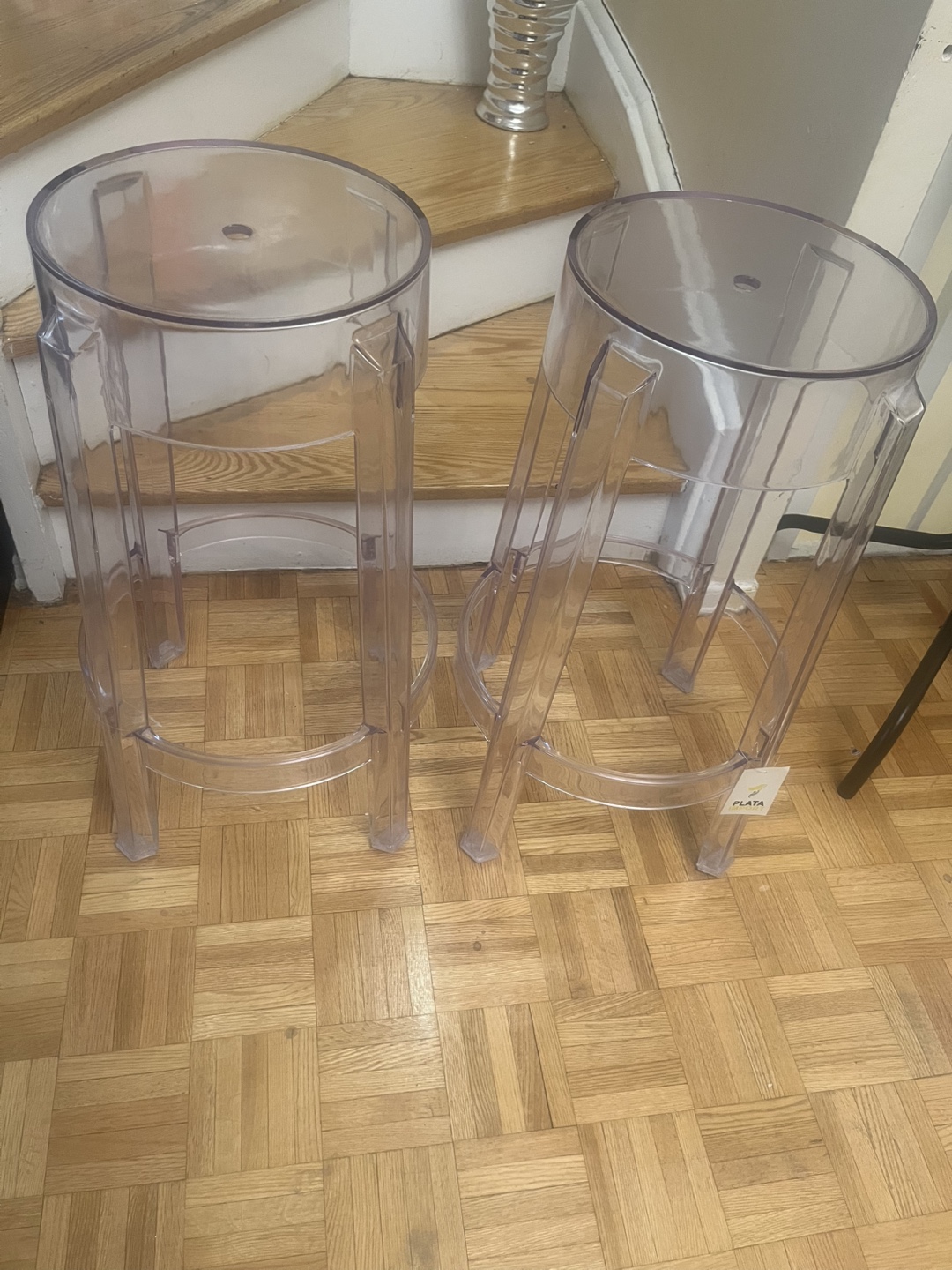 Pair of Clear Bar Stools